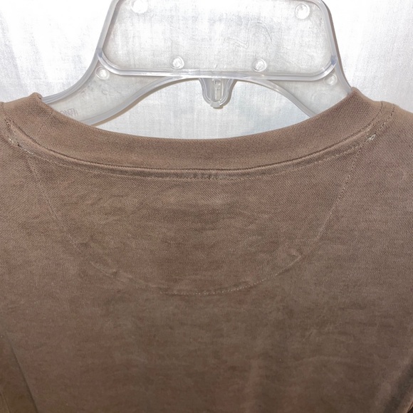 Tommy Bahama T Shirt Men Large Lrg L Brown Short Sleeve Henley - Picture 9 of 12